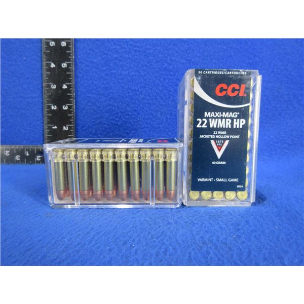 22 WMR 40gr JHP Maxi-Mag CCI Cartridges