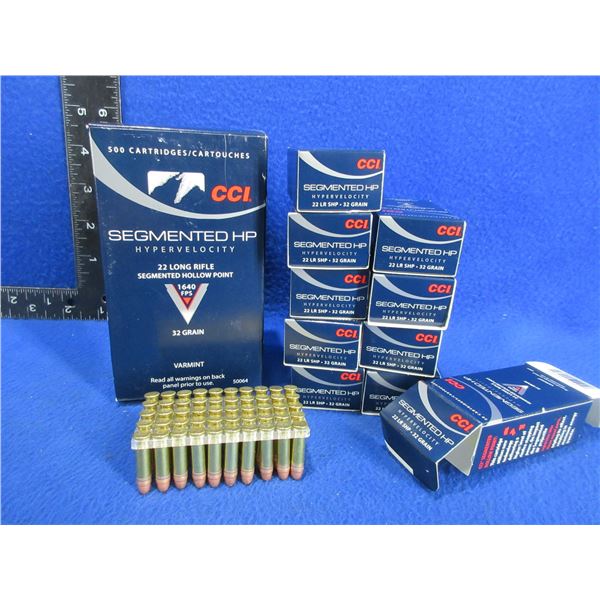 22 LR 32gr HV Segmented HP CCI Cartridges