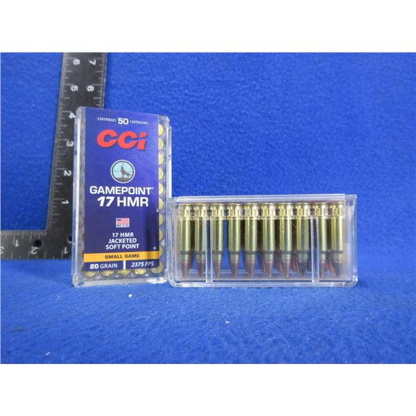 17 HMR 20gr JSP CCI Gamepoint Cartridges