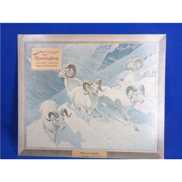 Remington Cardboard Advertising Poster "High & Mighty"