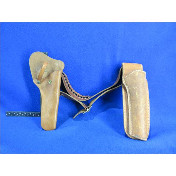 Hunter 145 LG Leather Double Holster and Belt