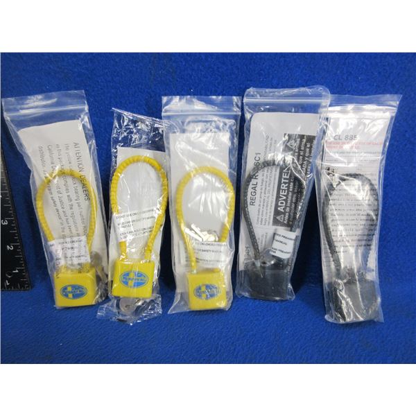 NEW - 5 Cable Locks with 2 Keys Each