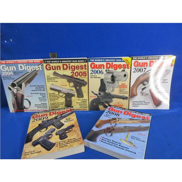 6 Gun Digest Books - 2004, 05, 06, 07, 08, 09
