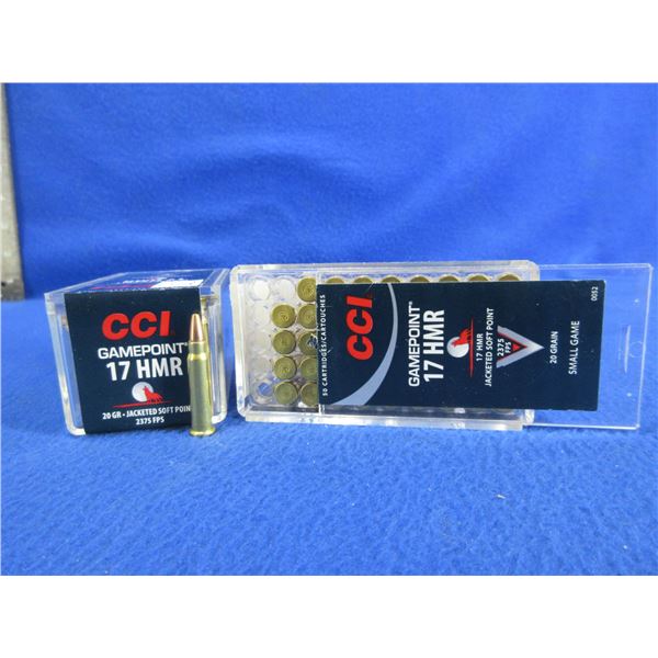 17 HMR 20gr JSP CCI Gamepoint Cartridges