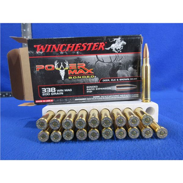 338 Win. Mag 200gr PHP Winchester Power Max Cartridges