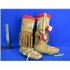 Image 1 : Native American Mukluks with Beadwork and Fringes