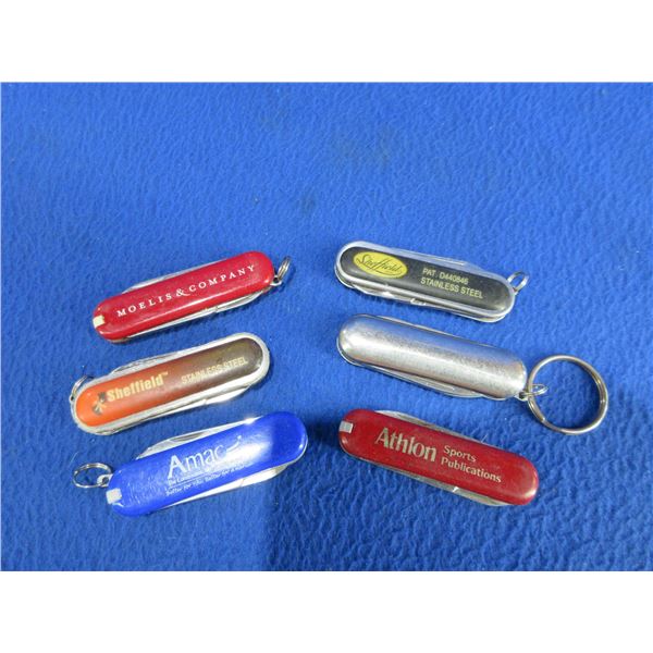 6 Key Chain Folding Pocket Knives
