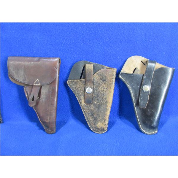 3 Leather Right Hand Holsters
