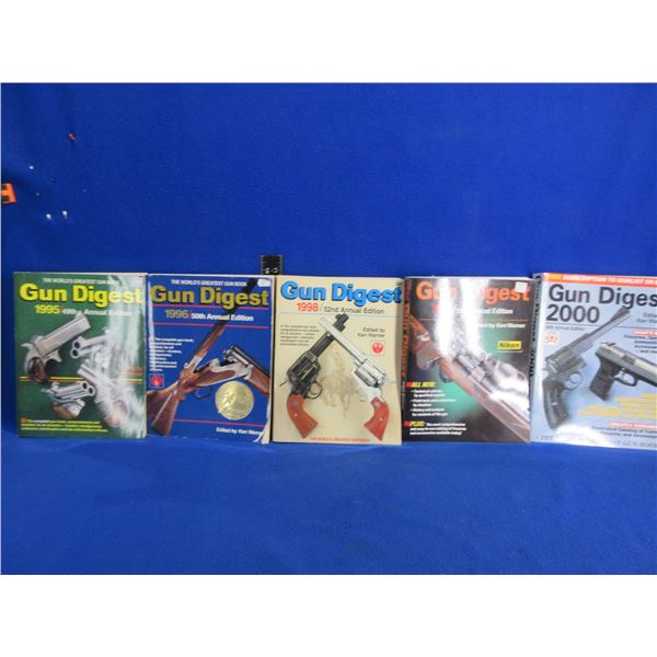 5 Gun Digest Books - 1995, 1996, 1998, 1999, 2000