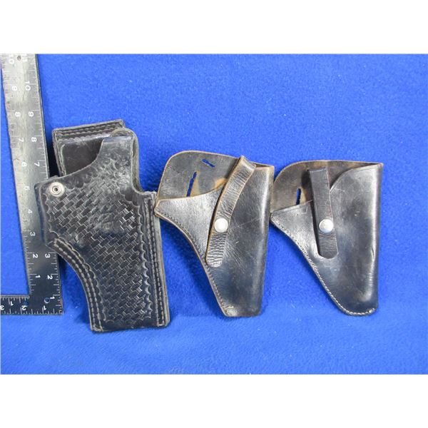 3 Leather Right Hand Holsters