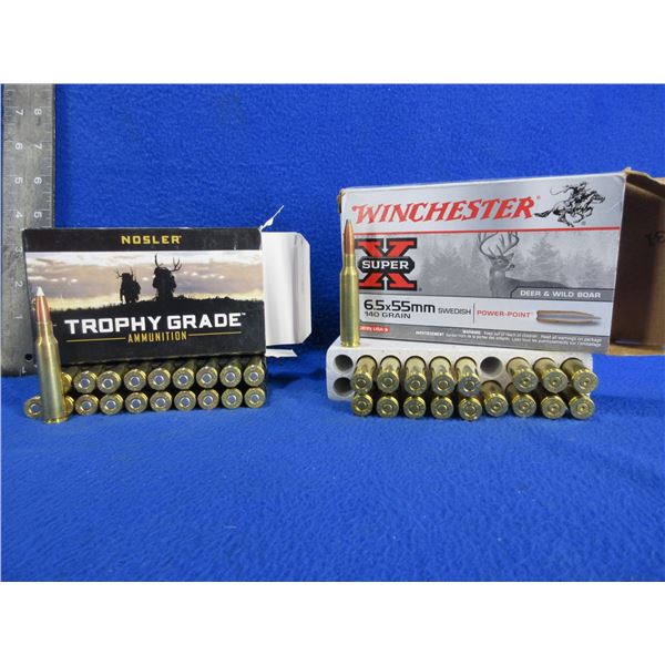 6.5X55 Swedish 140gr Winchester and Nosler Cartridges