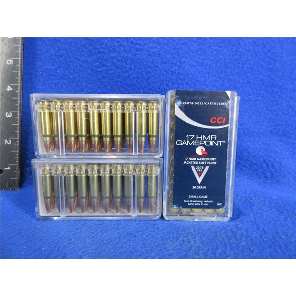 17 HMR 20gr JSP CCI Gamepoint Cartridges