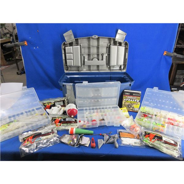 Large Bait Box Tackle Box Full of Assorted Tackle