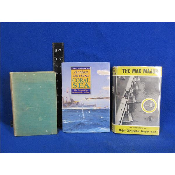 3 Books - Seaplane Solo, The Mad Major, Coral Sea