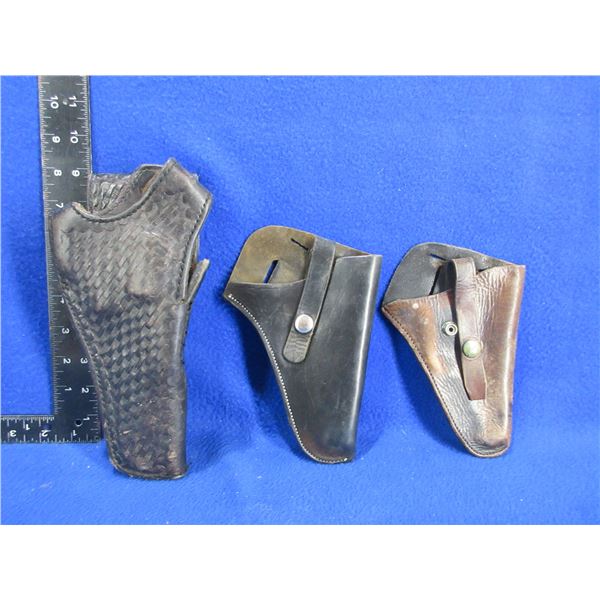 3 Leather Right Hand Holsters