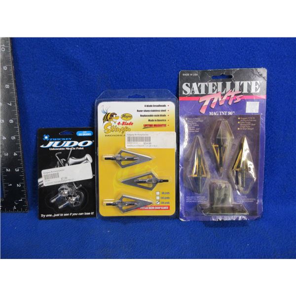 Lot of 6 Broadheads and 2 Judo Miracle Points