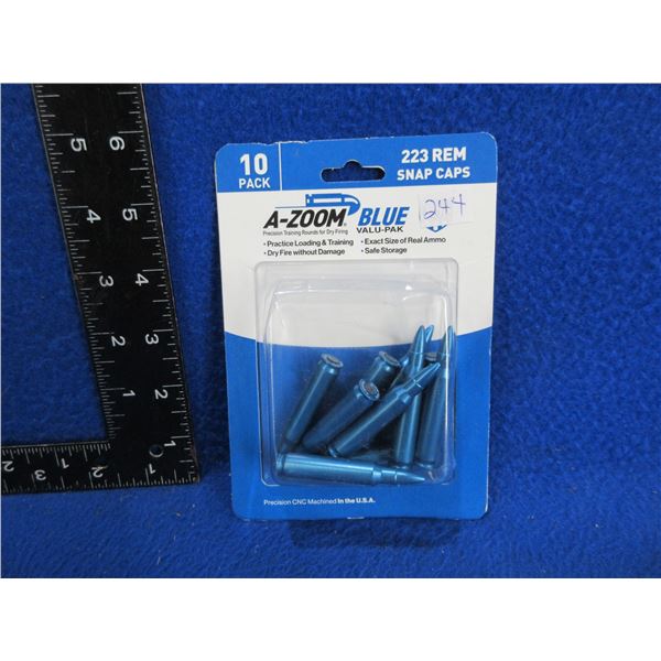 NEW - A-Zoom Blue 223 Rem.  Snap Caps - Pack of 10