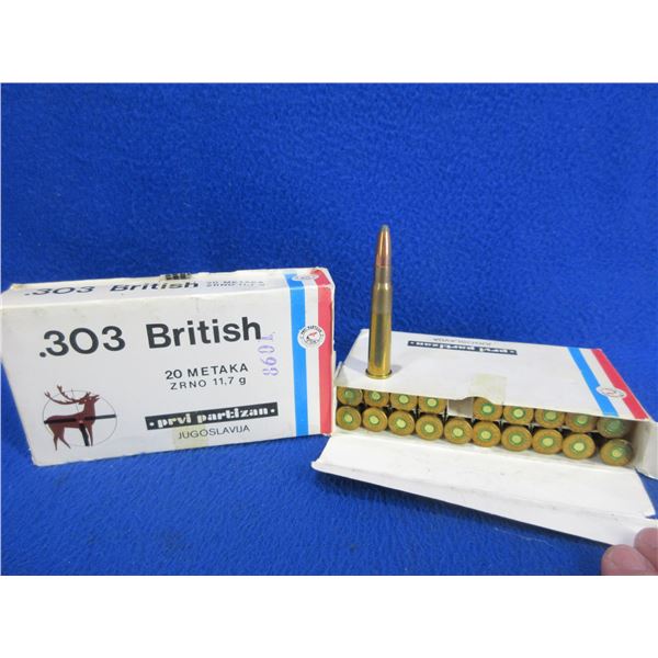 303 British Prvi Partizan Cartridges - 2 Boxes of 20