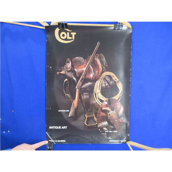 Colt Antique Art Poster - 27" x 19 1/2" - Has edge damage