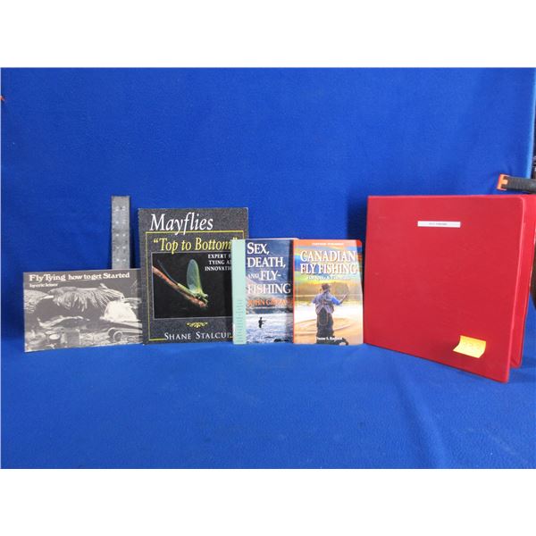 4 Fly Tying Books and a Binder