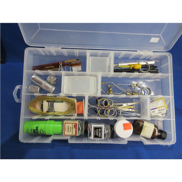 Assorted Fly Tying Equipment in Plano Case