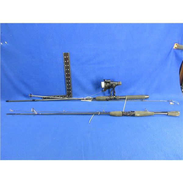2 Spinning Fishing Rods and 1 Reel