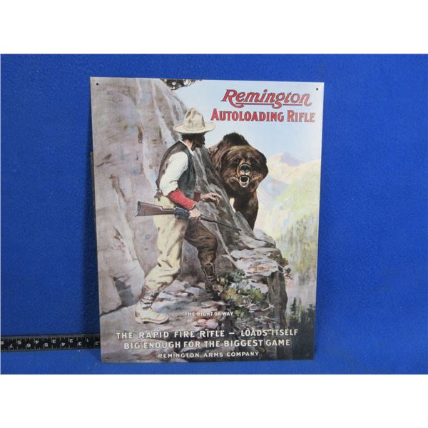 Remington Autoloading Rifle Tin Sign - 16" x 12 1/2"