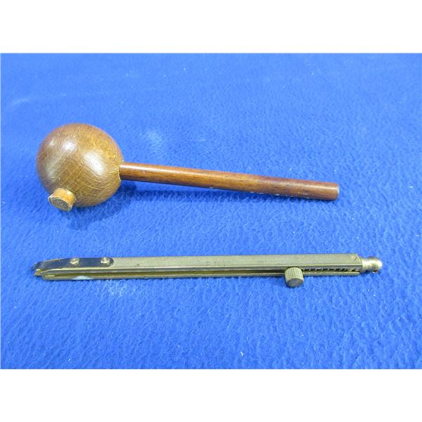 Muzzleloader Brass Capper and Wood Ball Starter