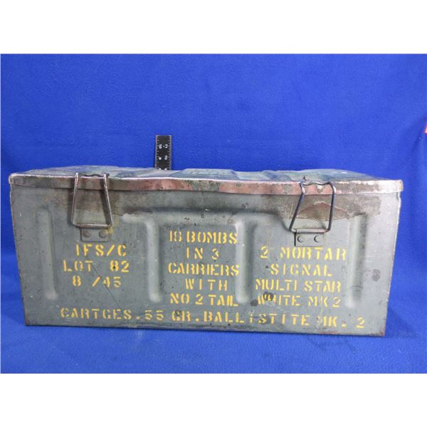 1945 Metal Military Ammo Can - 21 1/2" x 8 3/4" x 9" High