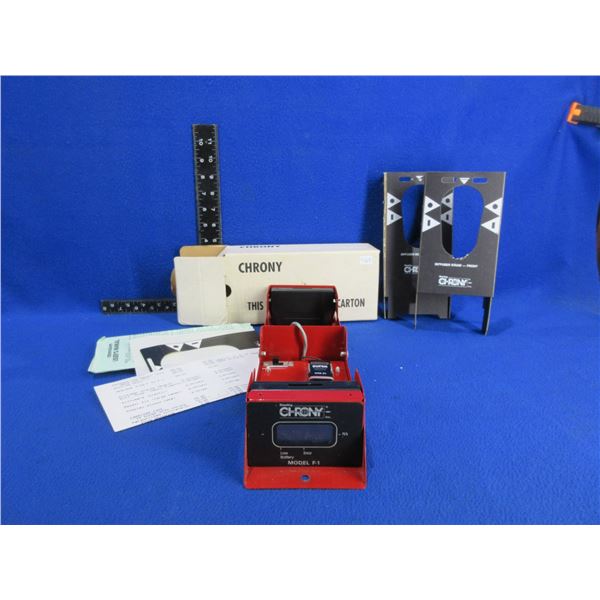 Chrony Model F-1 Chronograph with Original Box and Papers