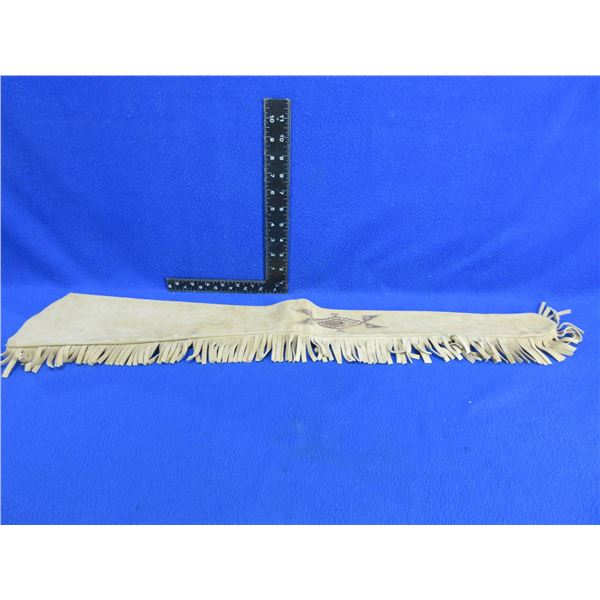 Native American Buckskin Rifle Scabbard with Fringes