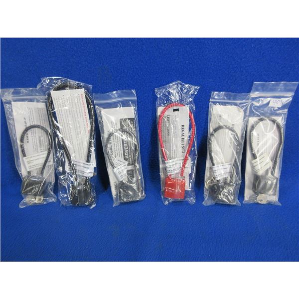 NEW - 6 Cable Locks with 2 Keys Each