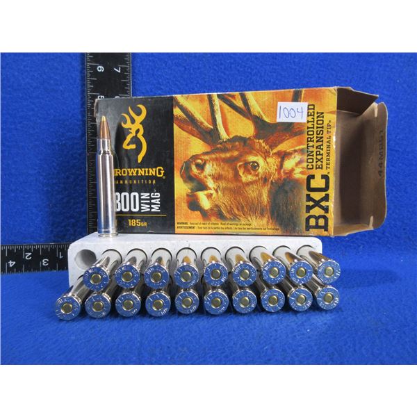 300 Win. Mag 185gr BXC Browning Cartridges - Box of 20