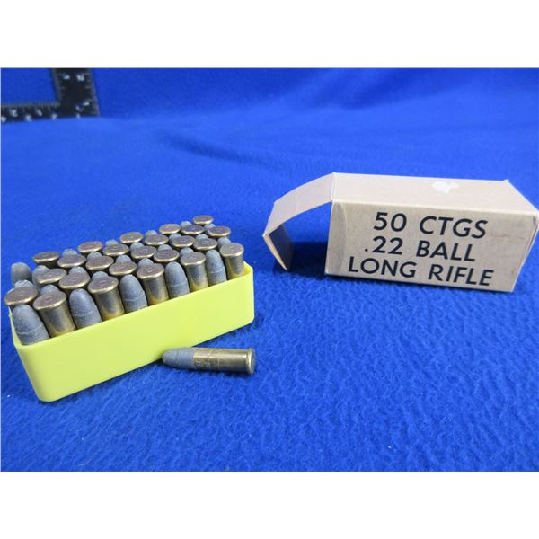 Collector Ammo - 22 Ball LR Cartridges (Property of D.N.D.)