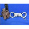 Image 1 : Vintage Handcuffs with Leather Sheath and 1 Key