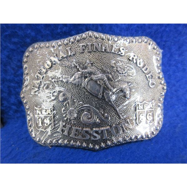 Belt Buckle - National Finals Rodeo 1986 - Hesston, Kansas