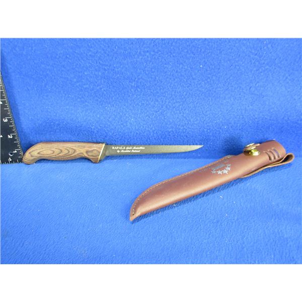 Rapala Gold Medallion Filet Knife with Leather Sheath