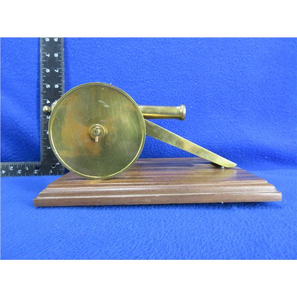 Vintage Brass Cannon with Wood Base - Replica Ornament