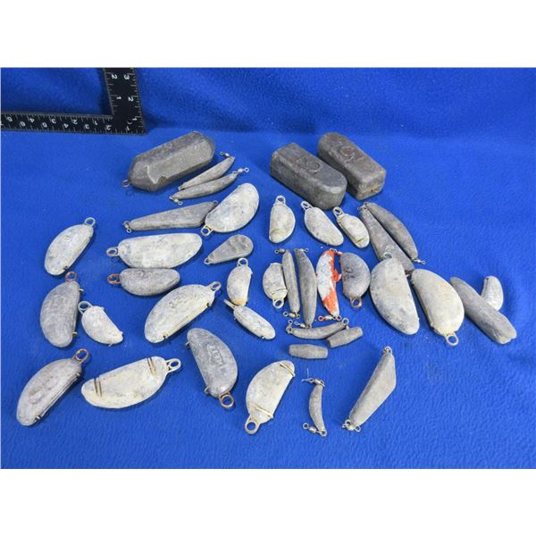 Lot of Lead Fishing Weights - 21 lbs Total