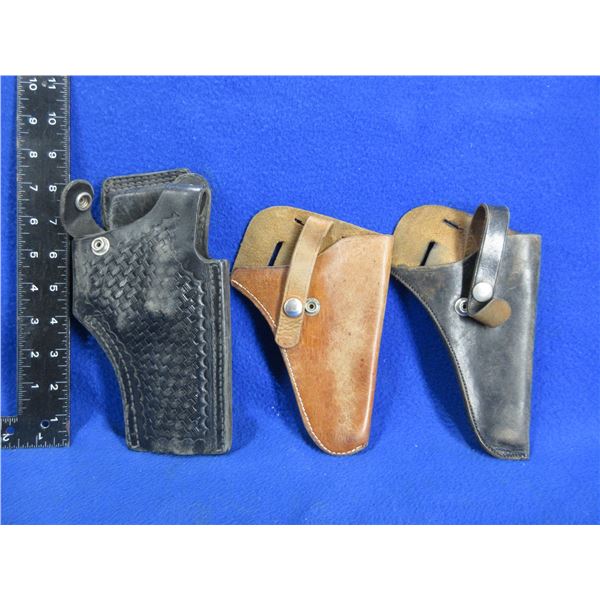 3 Leather Holsters - Right Hand
