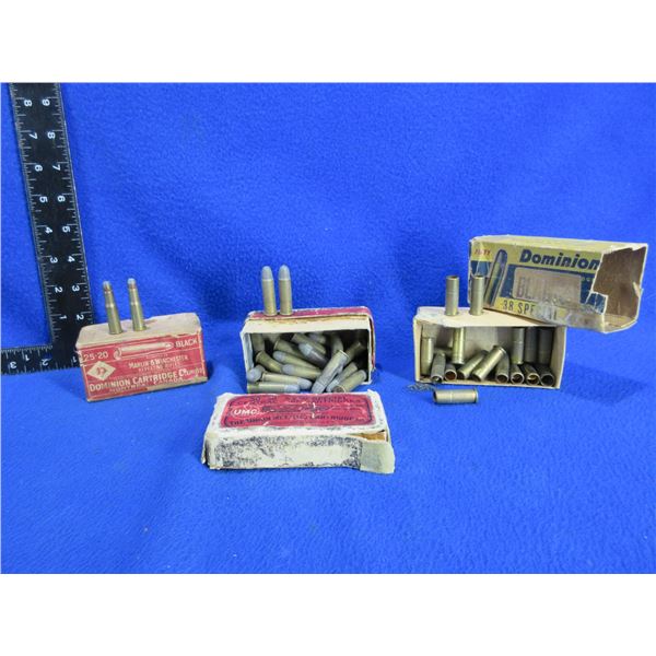 Collector Ammo - 25-20 x 2, 38 S&W x 23, 38 Spl x 18