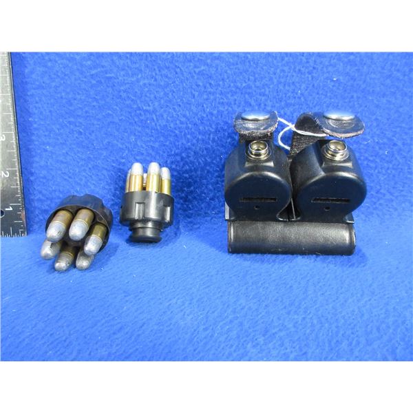 2 Safariland Speedloaders with 6 38 Spl Cartridges Each