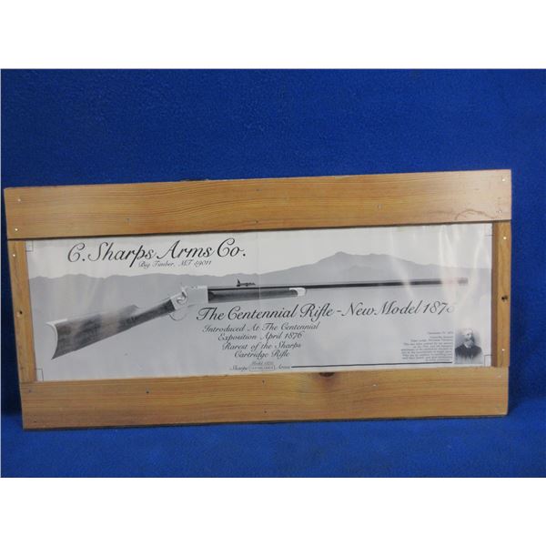 C. Sharps Arms Co. Advertising Photo in Handmade Frame