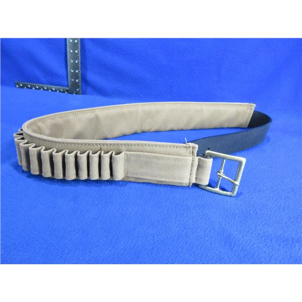 Ammo Belt for Rifle Cartridges - Canvas and Leather