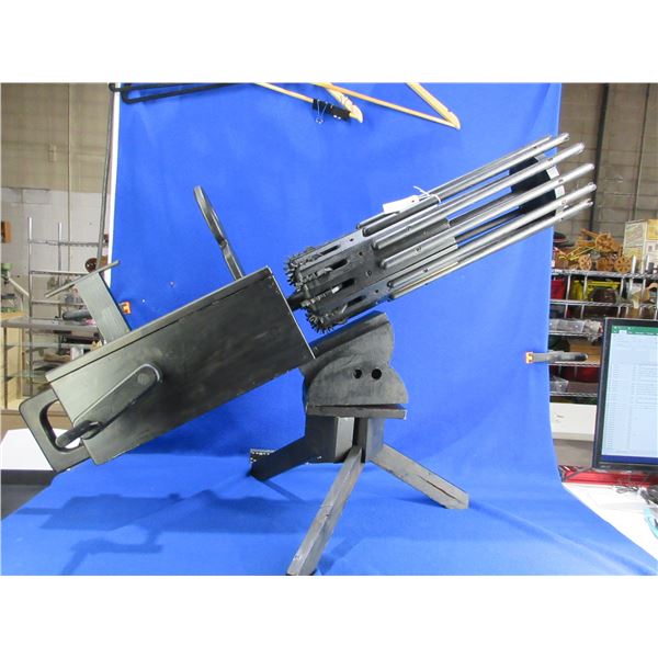 Handmade Wood Gattling Gun - Shoots Rubber Bands