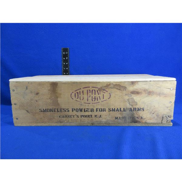 DuPont Wood Ammo Box with Empty Ammo Boxes