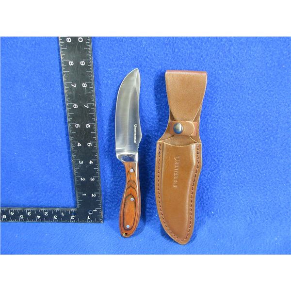 Huntshield Fixed Blade Knife with Leather Sheath