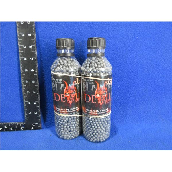 Blaster Devil Airsoft BB's - 0.40g/6mm BB - 2 Bottles of 3000