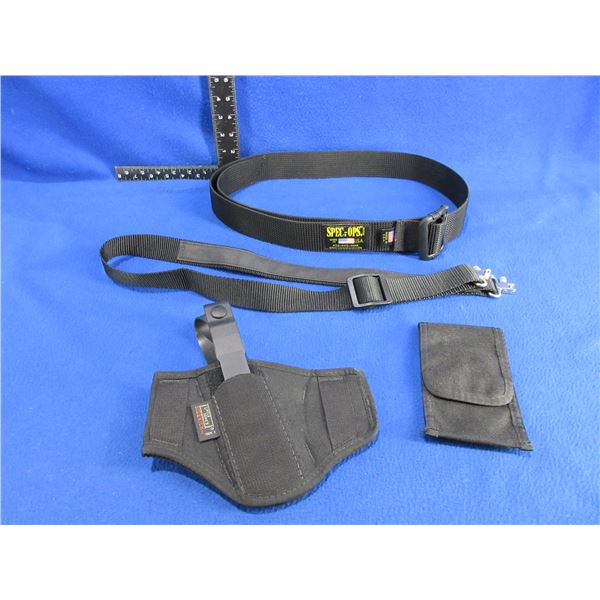 Holster, Ammo Pouch, Belt and Sling with Swivels