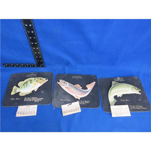 3 Vintage Evinrude Outboard Motors Calendars